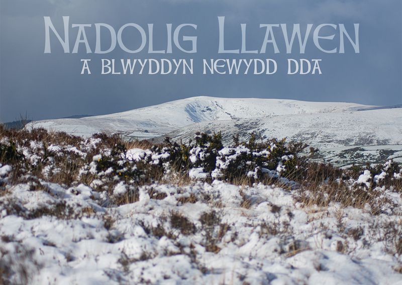 Mynydd Preseli Nadolig Llawen/Winter Cards - FOEL CYMCERWYN (the highest peak on the Preseli Mountains)