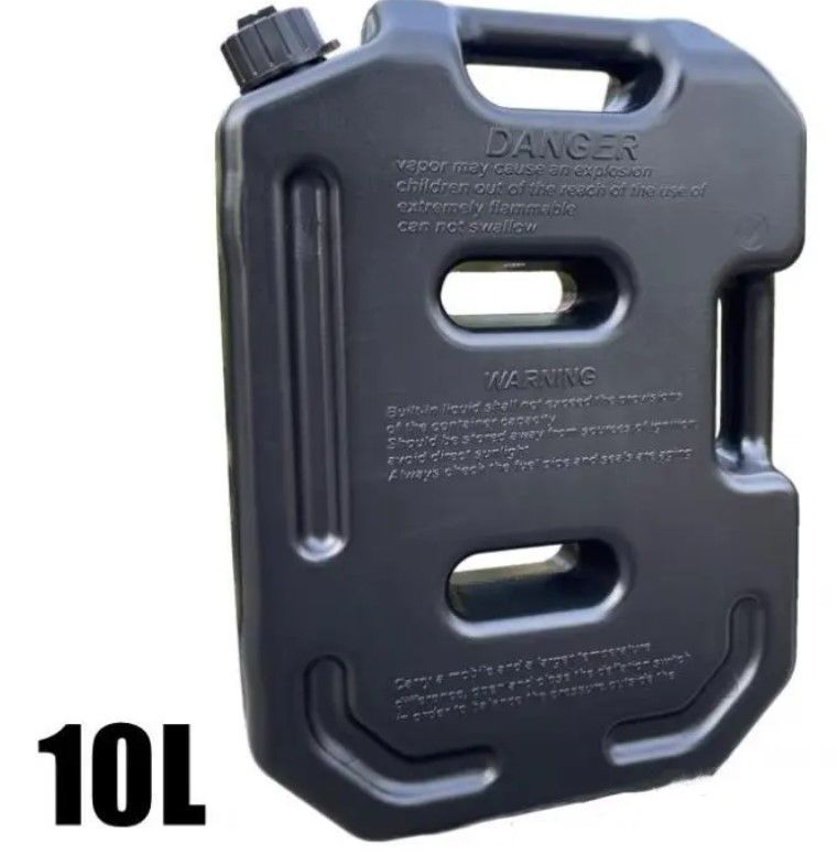 JERRYCAN EXTRA PLAT 10L ROUGE  ou NOIR en PEHD