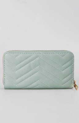Ladies Zip Around Wallet- Teal