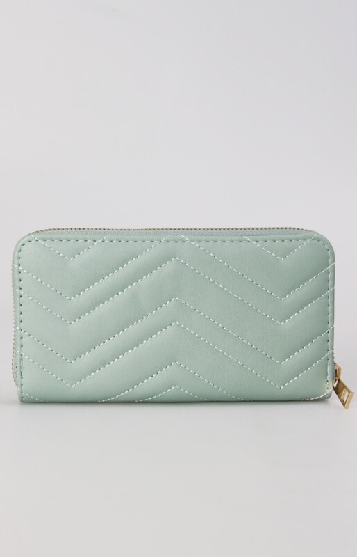 Ladies Zip Around Wallet- Teal