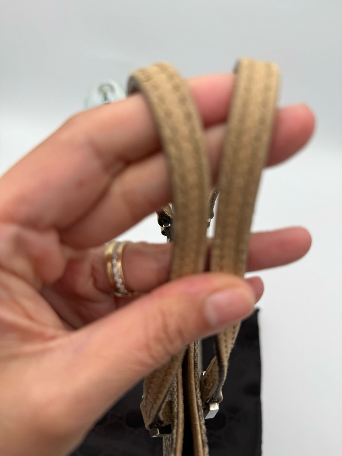 Gucci Monogram Plus Flat Messenger Top Handle