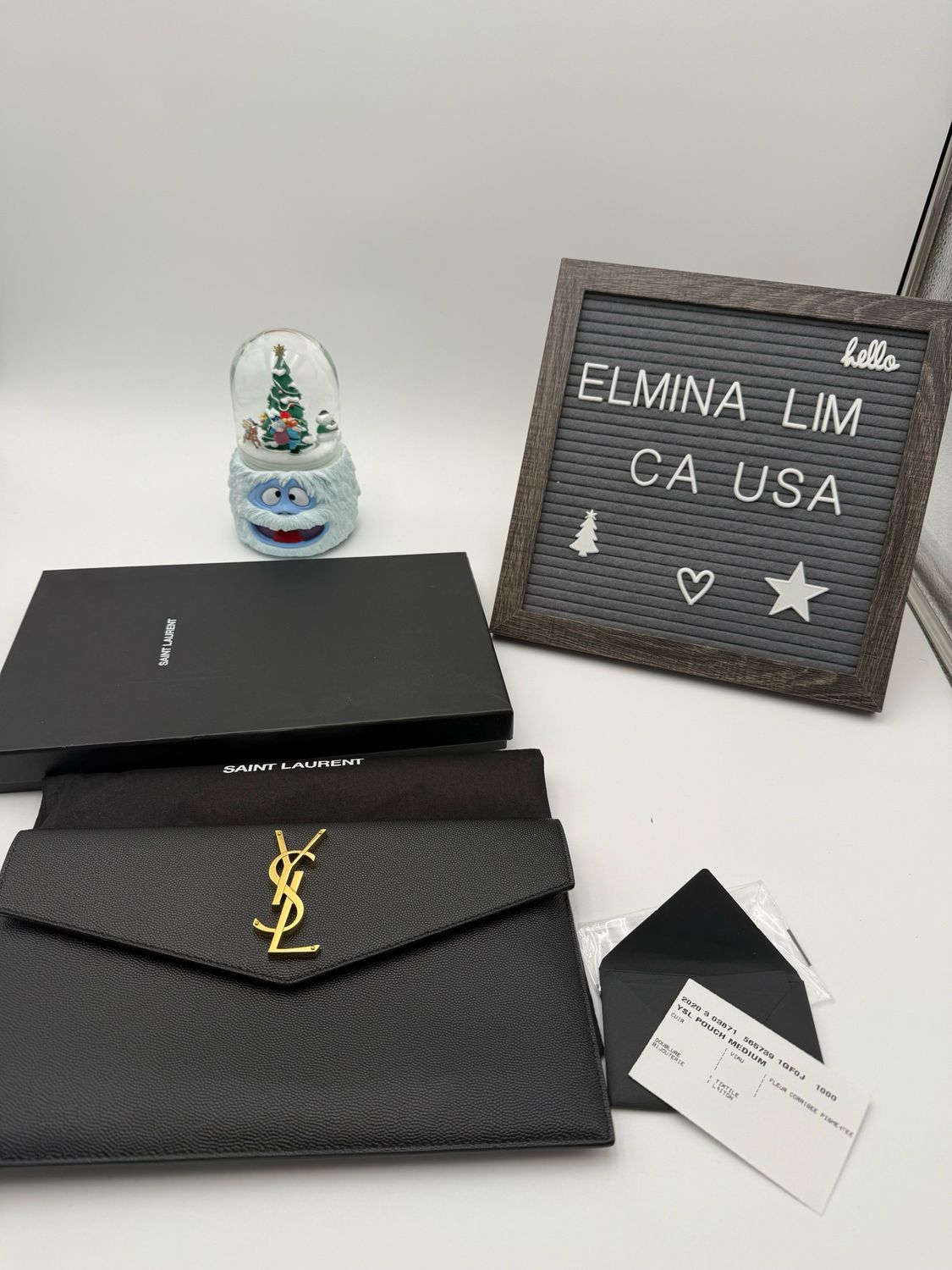 Saint Laurent Uptown Clutch Envelope Clutch