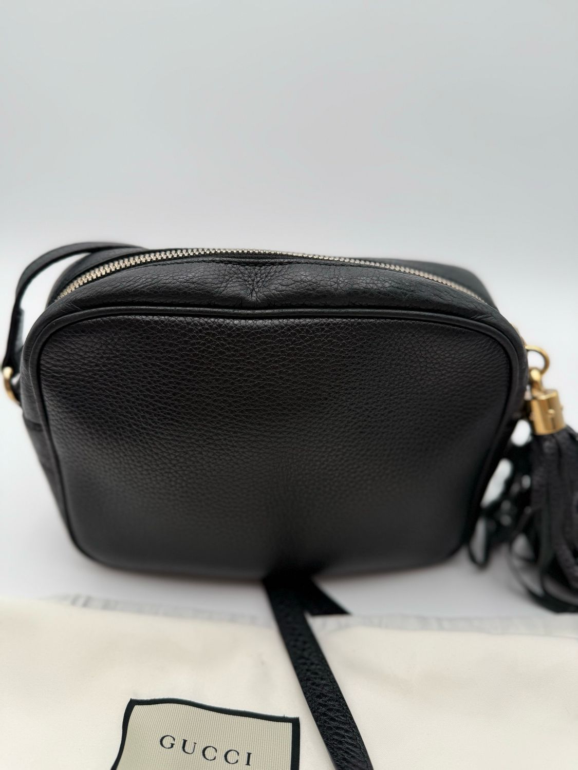 Gucci Pebbled Soho Camera Bag Small Crossbody