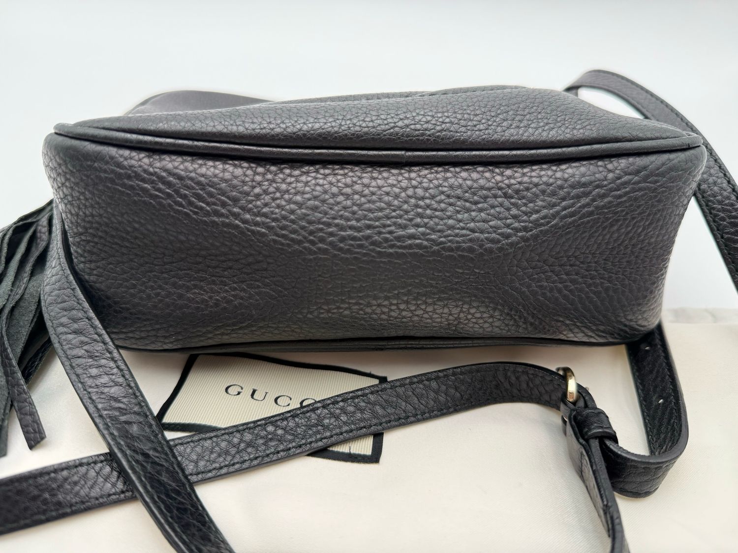 Gucci Pebbled Soho Camera Bag Small Crossbody
