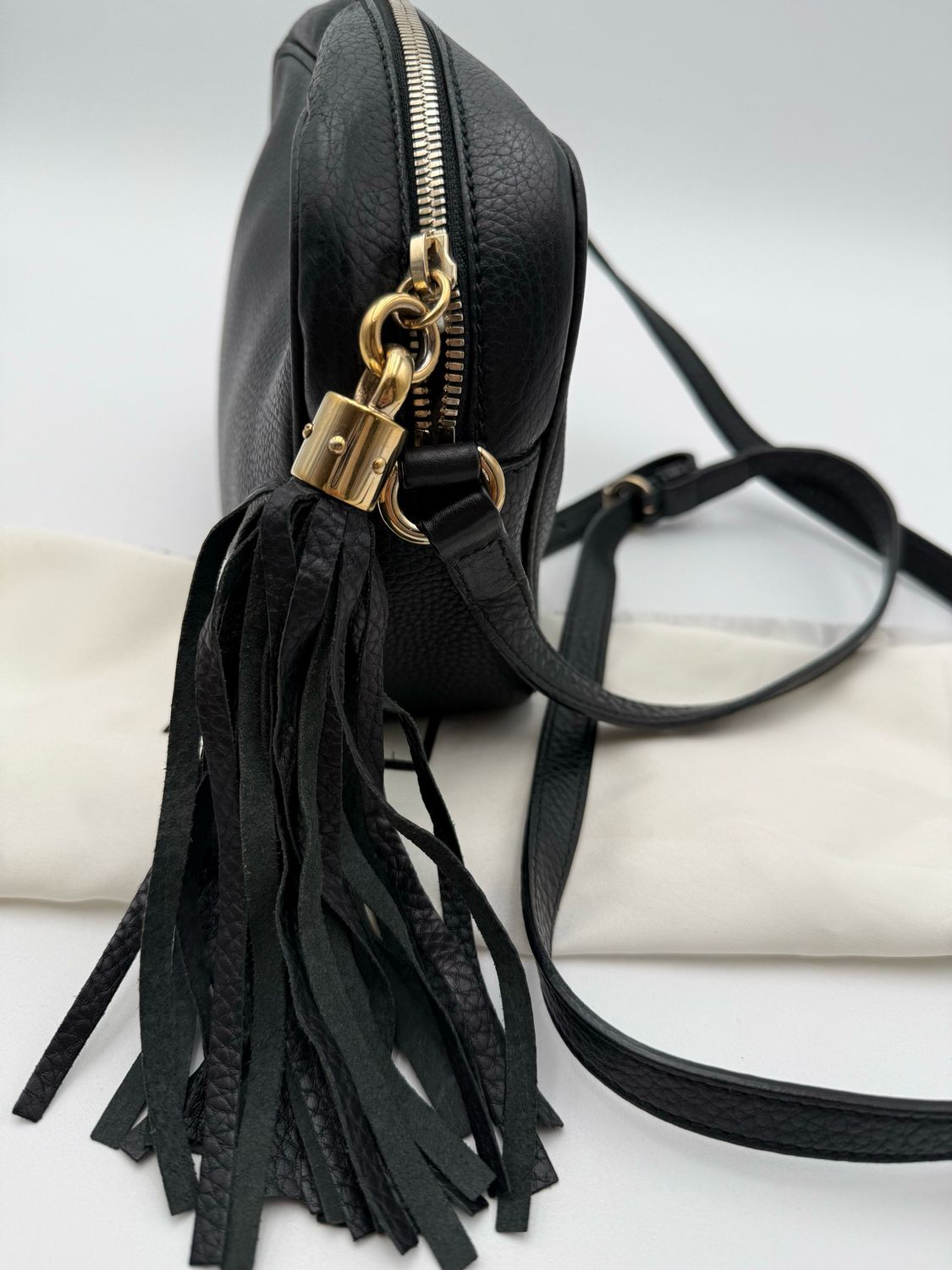 Gucci Pebbled Soho Camera Bag Small Crossbody