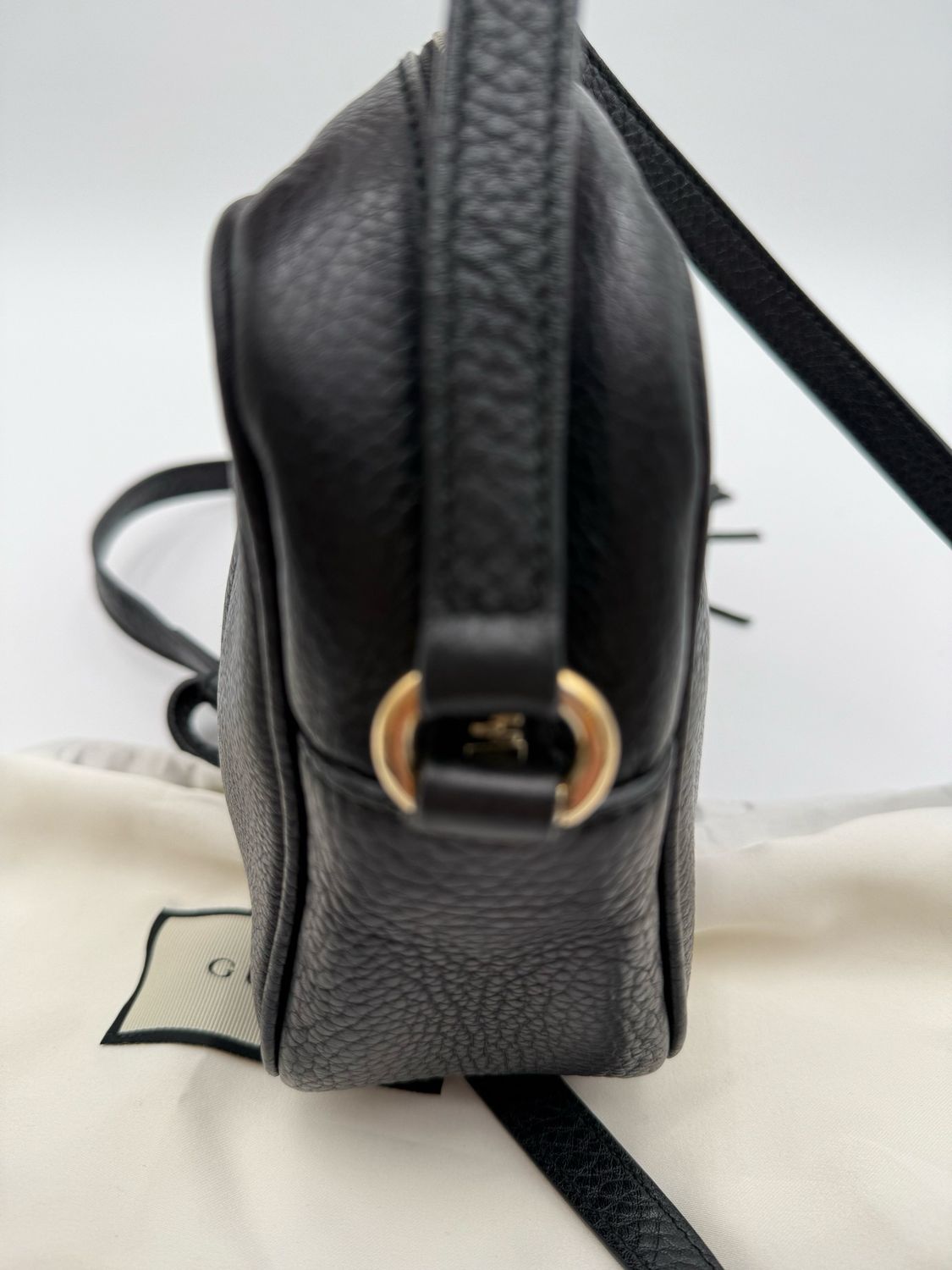 Gucci Pebbled Soho Camera Bag Small Crossbody
