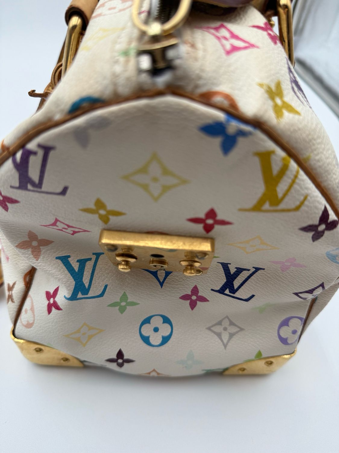 Monogram Speedy 30 Takashi Murakami Blanc