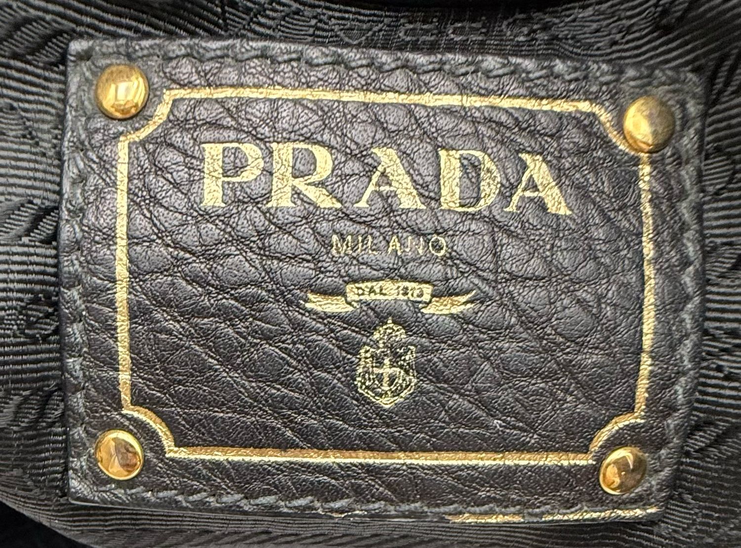 Prada Vitello Daino Hobo Side Zippers