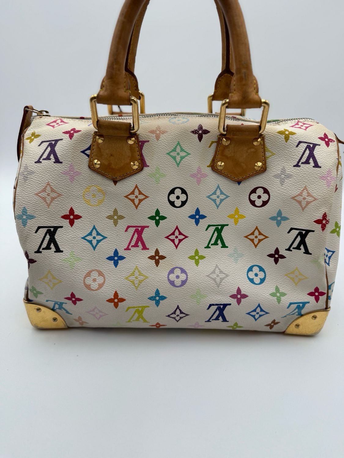 Monogram Speedy 30 Takashi Murakami Blanc