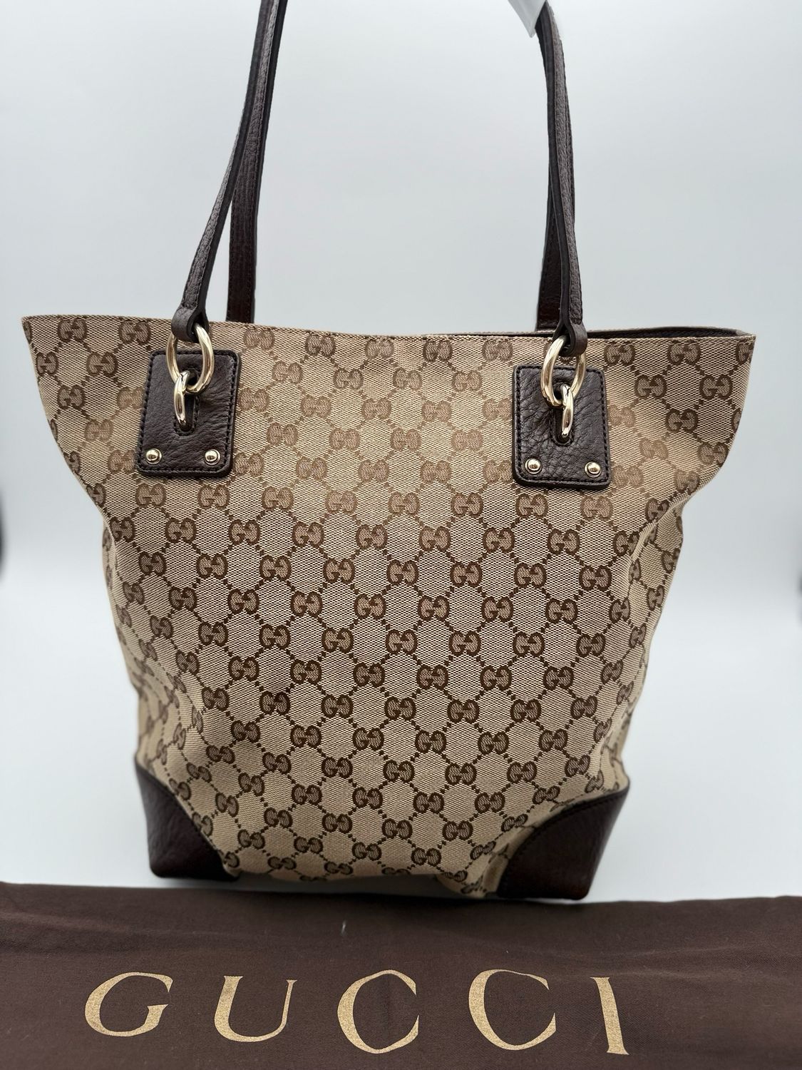 Gucci Monogram Canvas Charm Tote