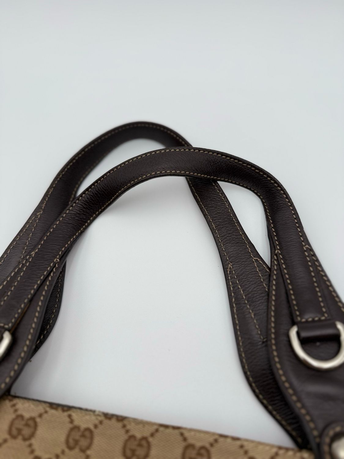 Gucci Monogram Canvas Icon Bit Tote Medium Shoulder Bag