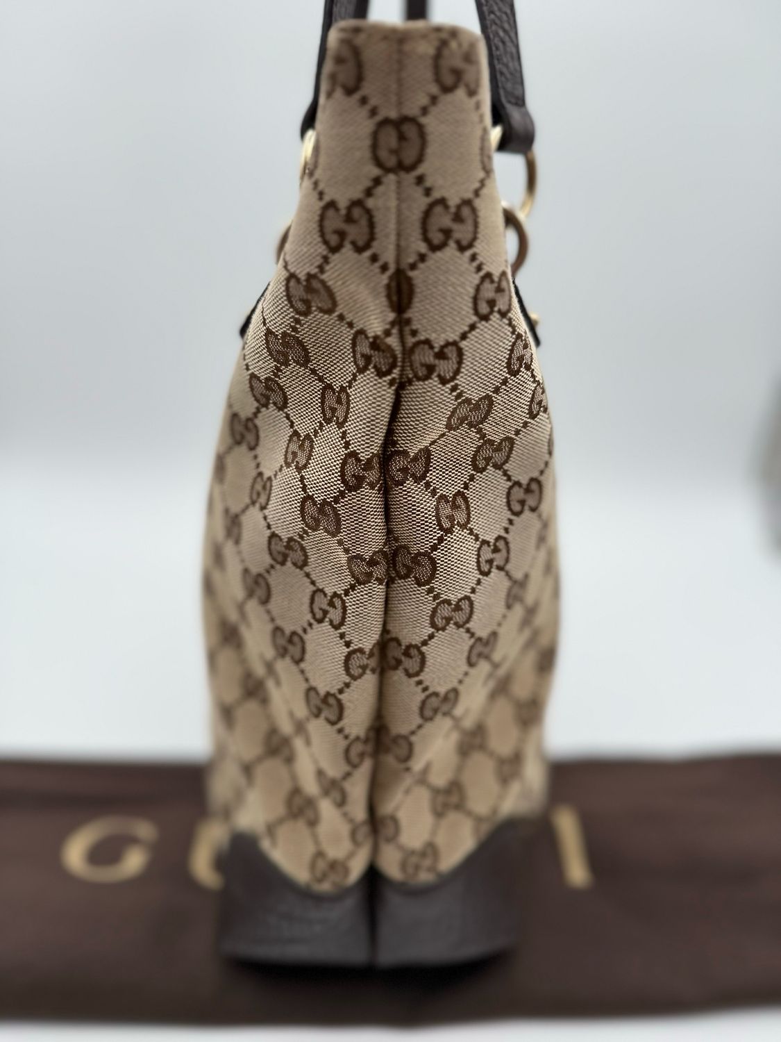 Gucci Monogram Canvas Charm Tote