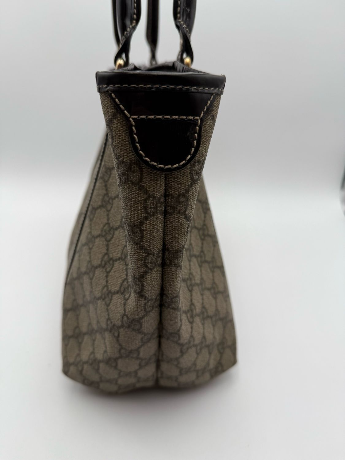 Gucci Supreme Joy Tote Medium Shoulder Bag Dark Brown