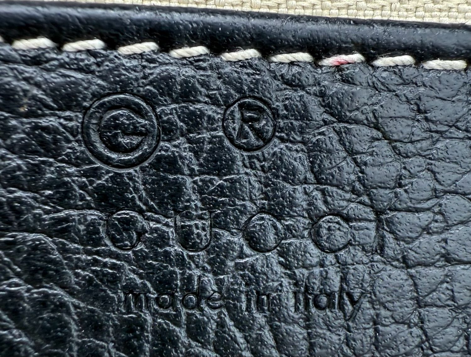 Gucci Pebbled Leather Dome Dollar Tote Handbag Shoulder