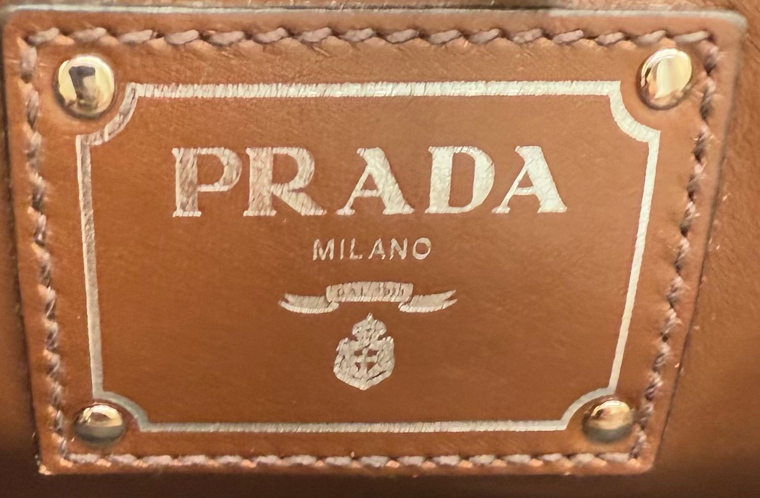 Prada Soft Calfskin Trapeze Convertible Two Tone Crossbody