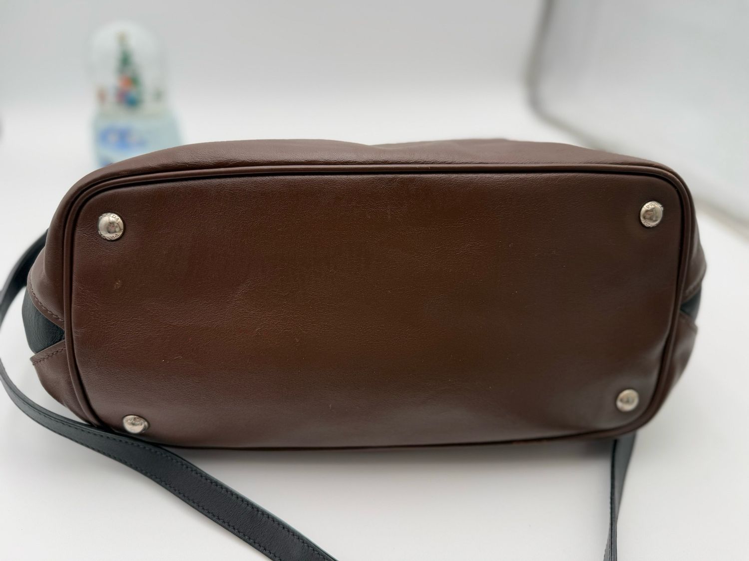 Prada Soft Calfskin Trapeze Convertible Two Tone Crossbody