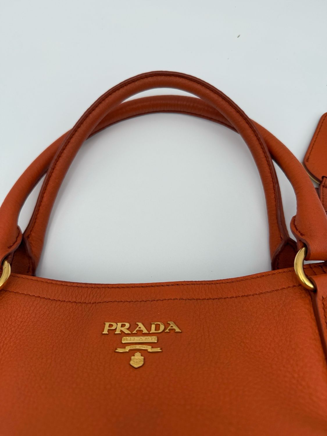 Prada Vitello Daino Convertible Shopper Tote Medium Crossbody Messenger