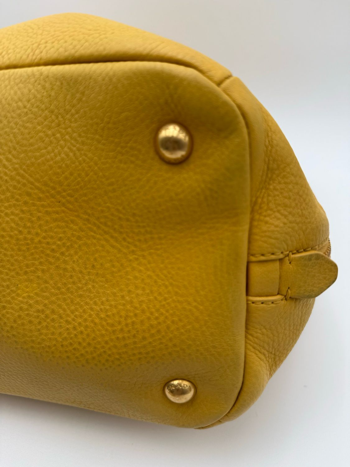 Prada Vitello Daino Side Zippers Convertible Shopper Large Tote