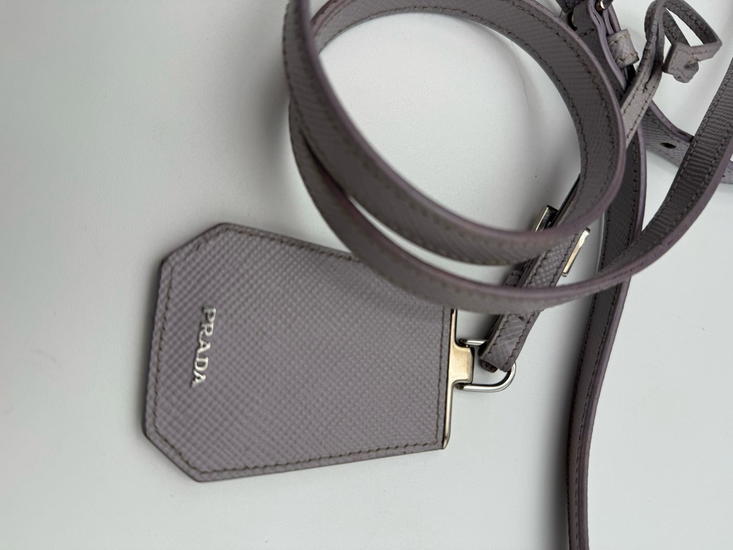 Prada Saffiano Cuir Medium Double Handle Crossbody Handbag