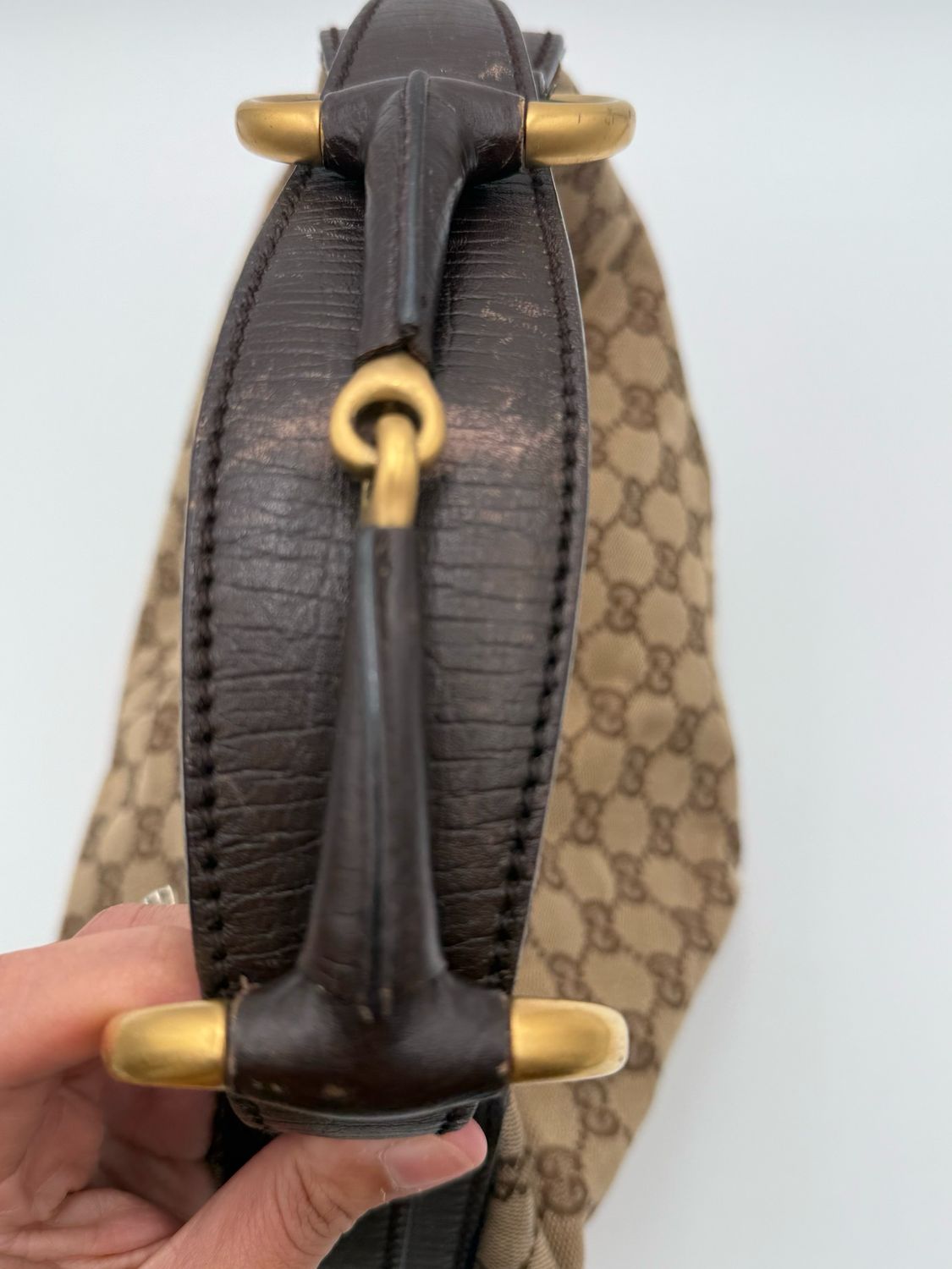Gucci Horsebit Hobo Vintage Canvas Monogram