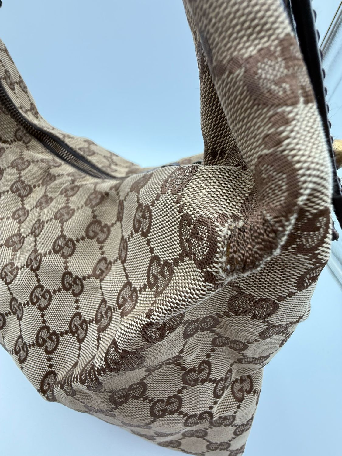 Gucci Horsebit Hobo Vintage Canvas Monogram