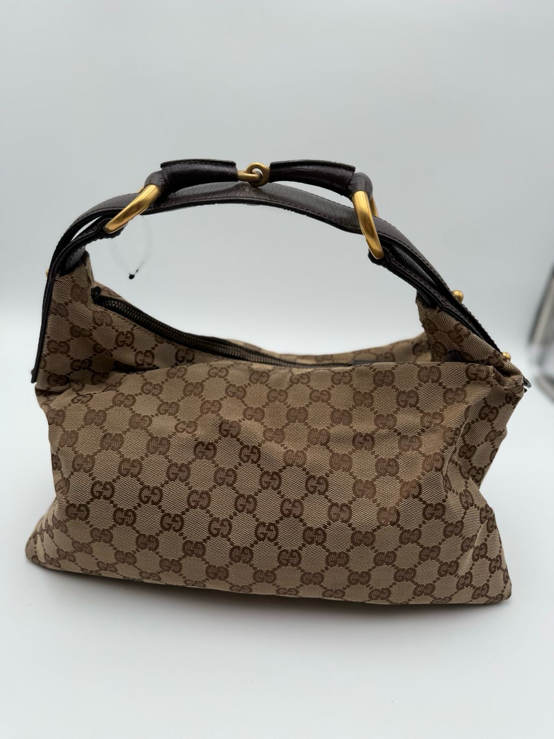 Gucci Horsebit Hobo Vintage Canvas Monogram