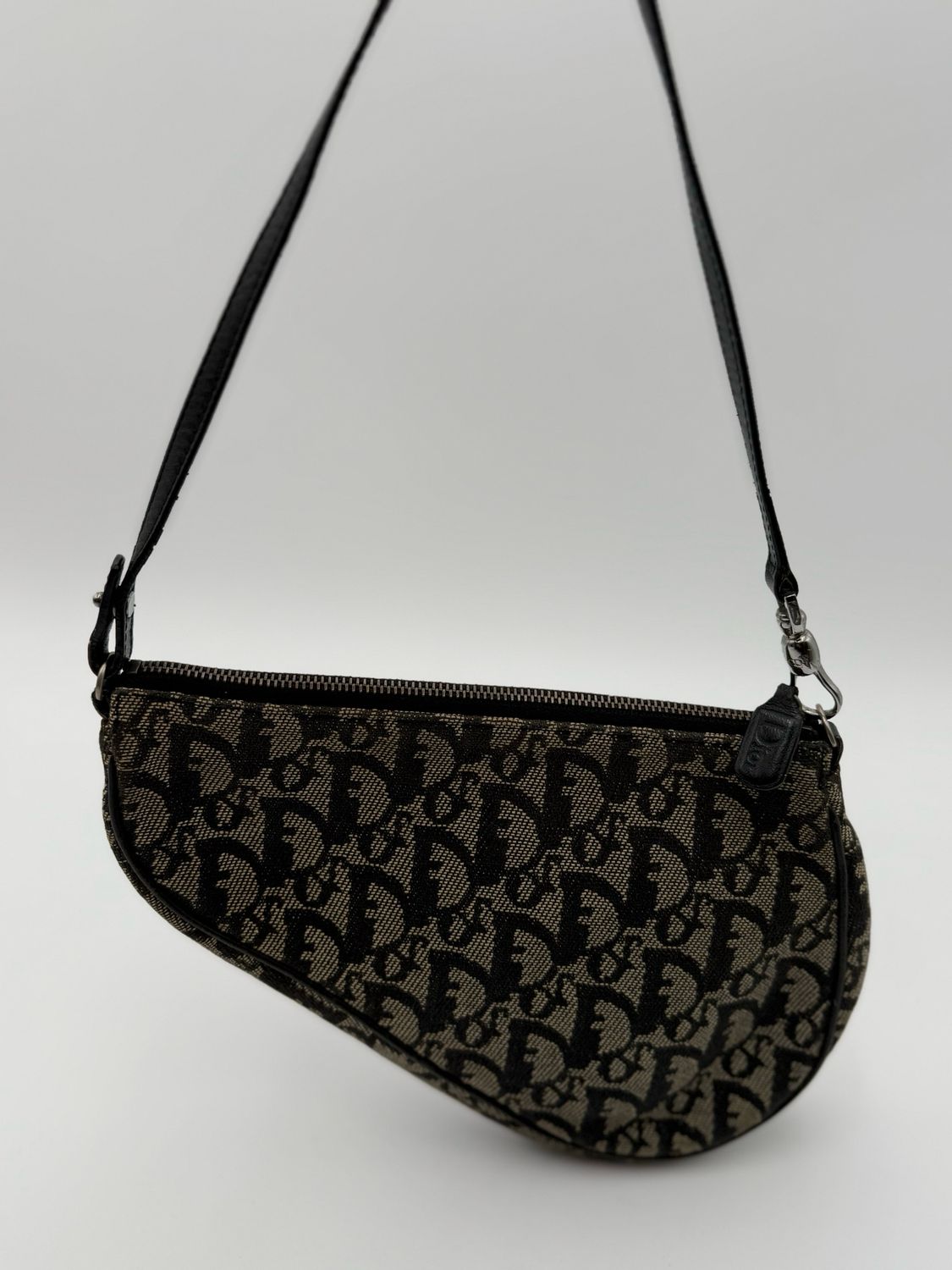 Christian Dior Oblique Vintage Saddle Hobo Shoulder Bag