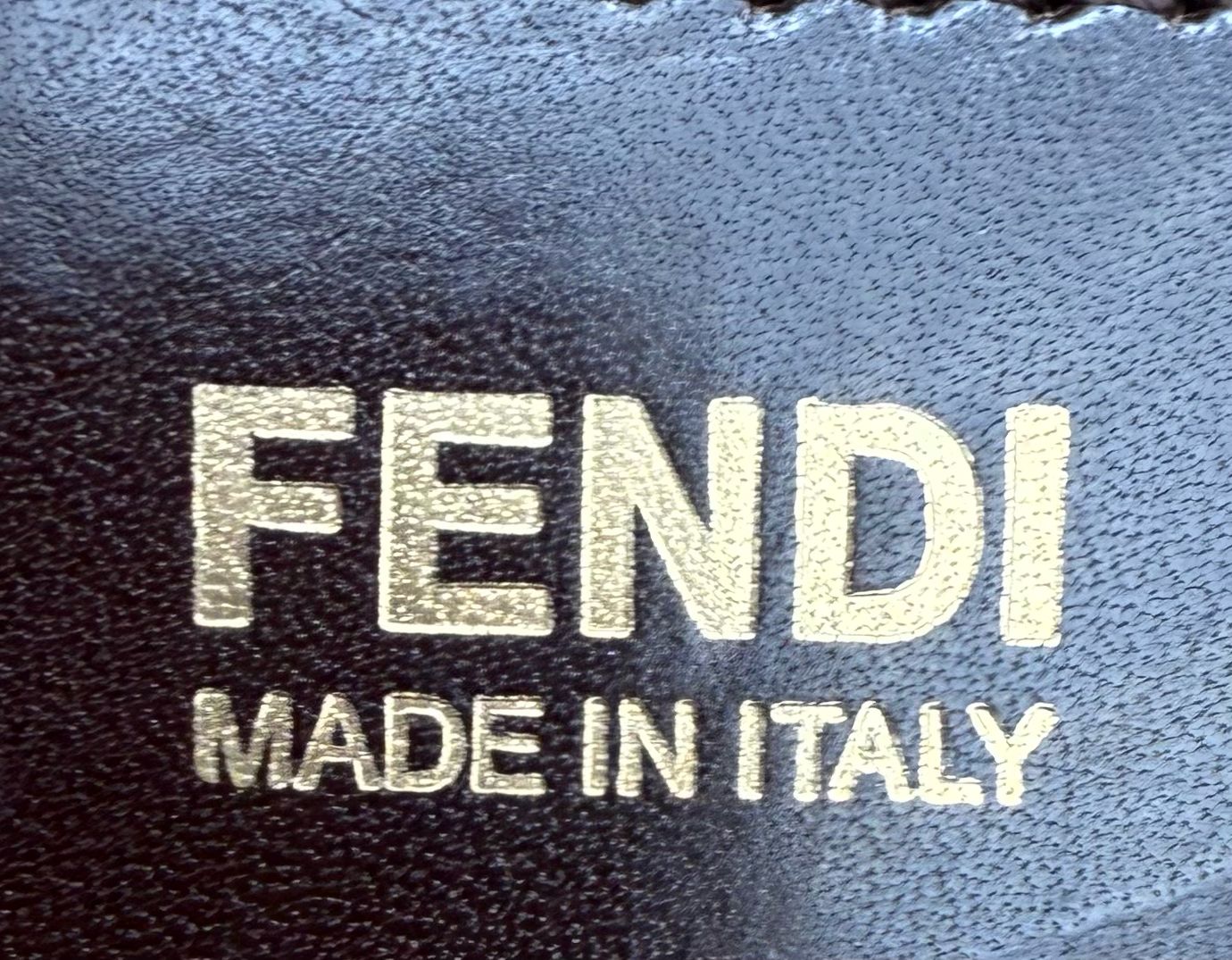 Fendi Tote Shoulder Bag Suede Nude