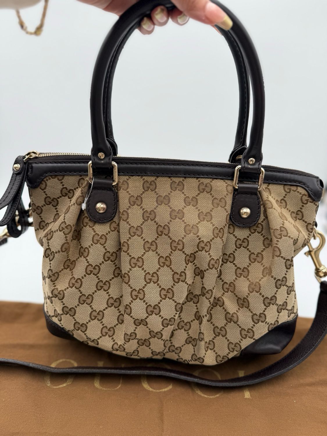 Gucci Monogram Sukey Medium Shoulder Bag Messenger