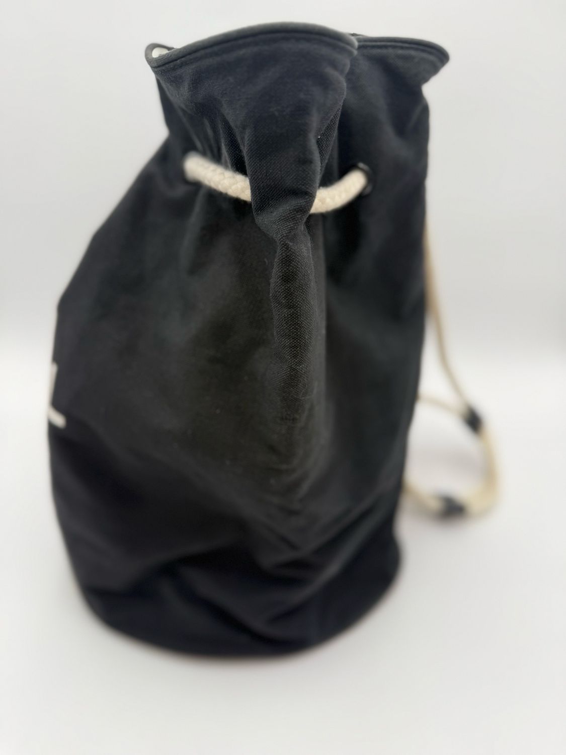 Chanel Drawstring Backpack Canvas Black