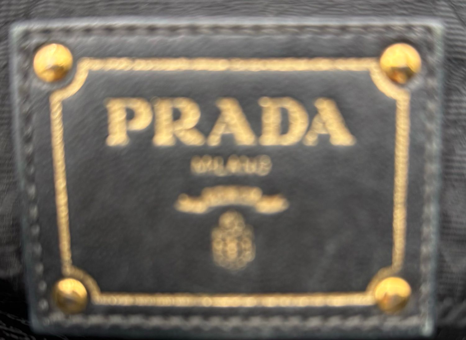 Prada Nappa Leather Gaufre Black Handbag Top Handle