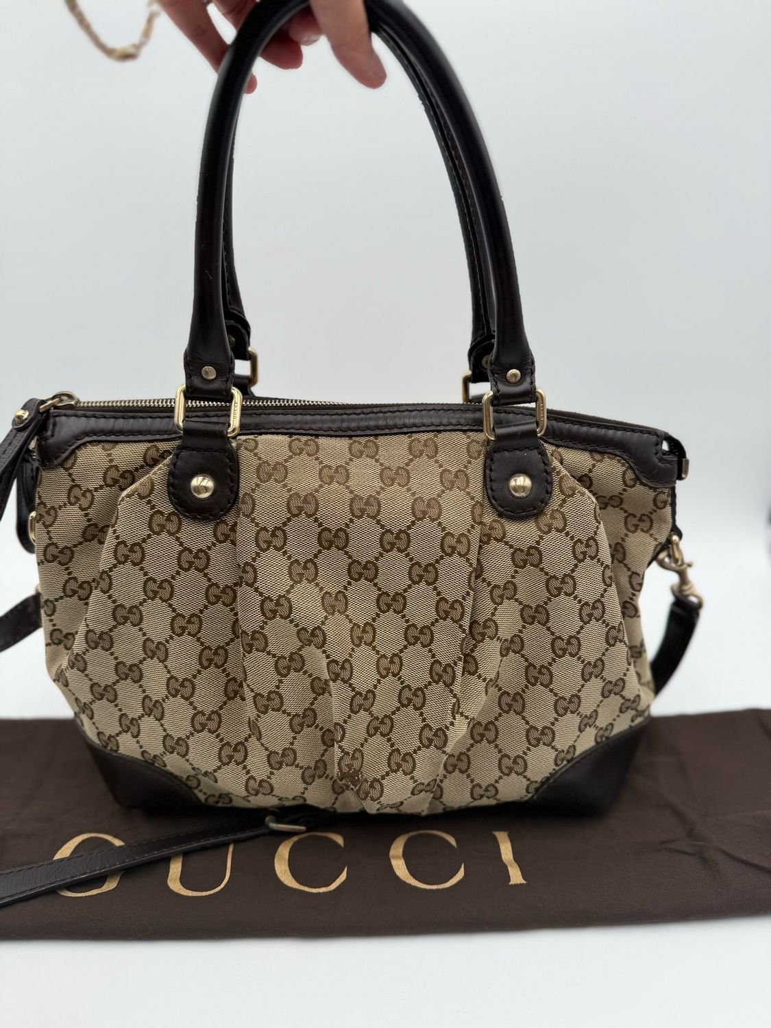 Gucci Sukey Monogram Convertible Top Crossbody