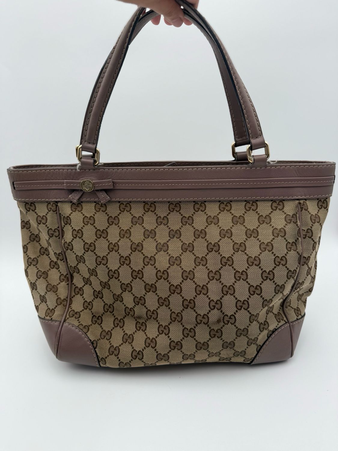Gucci Monogram Canvas Mayfair Tote Shoulder Bag