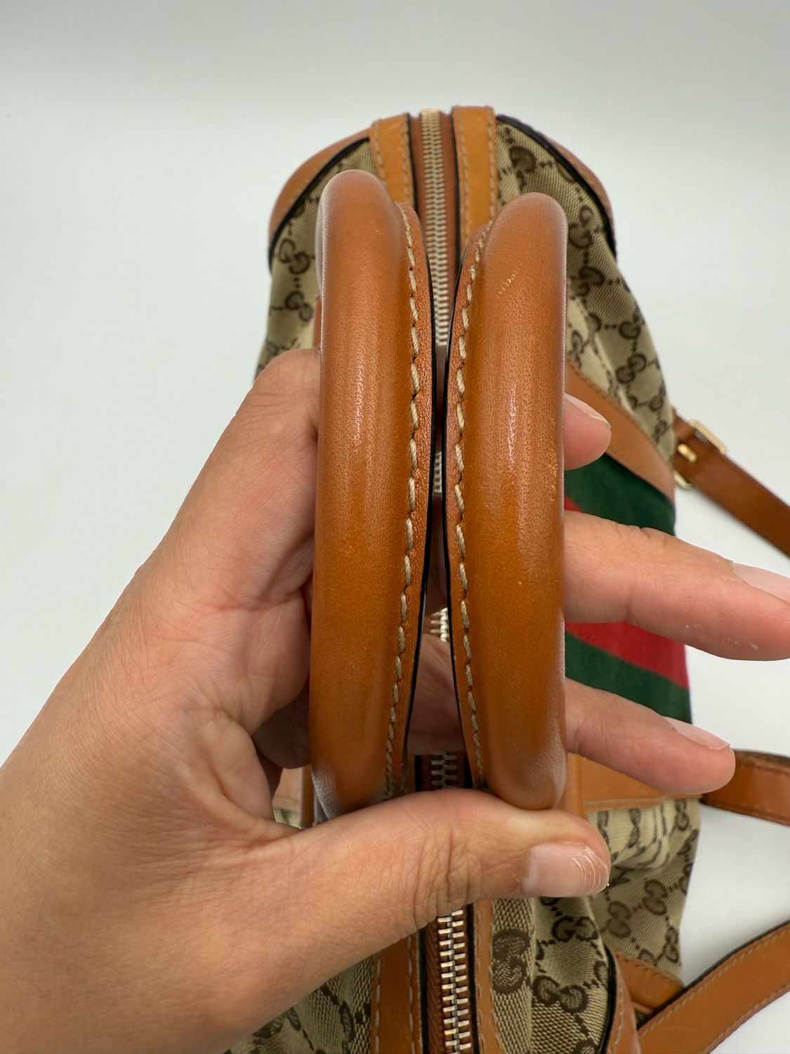Gucci Monogram Web Vintage Crossbody Messenger Bag