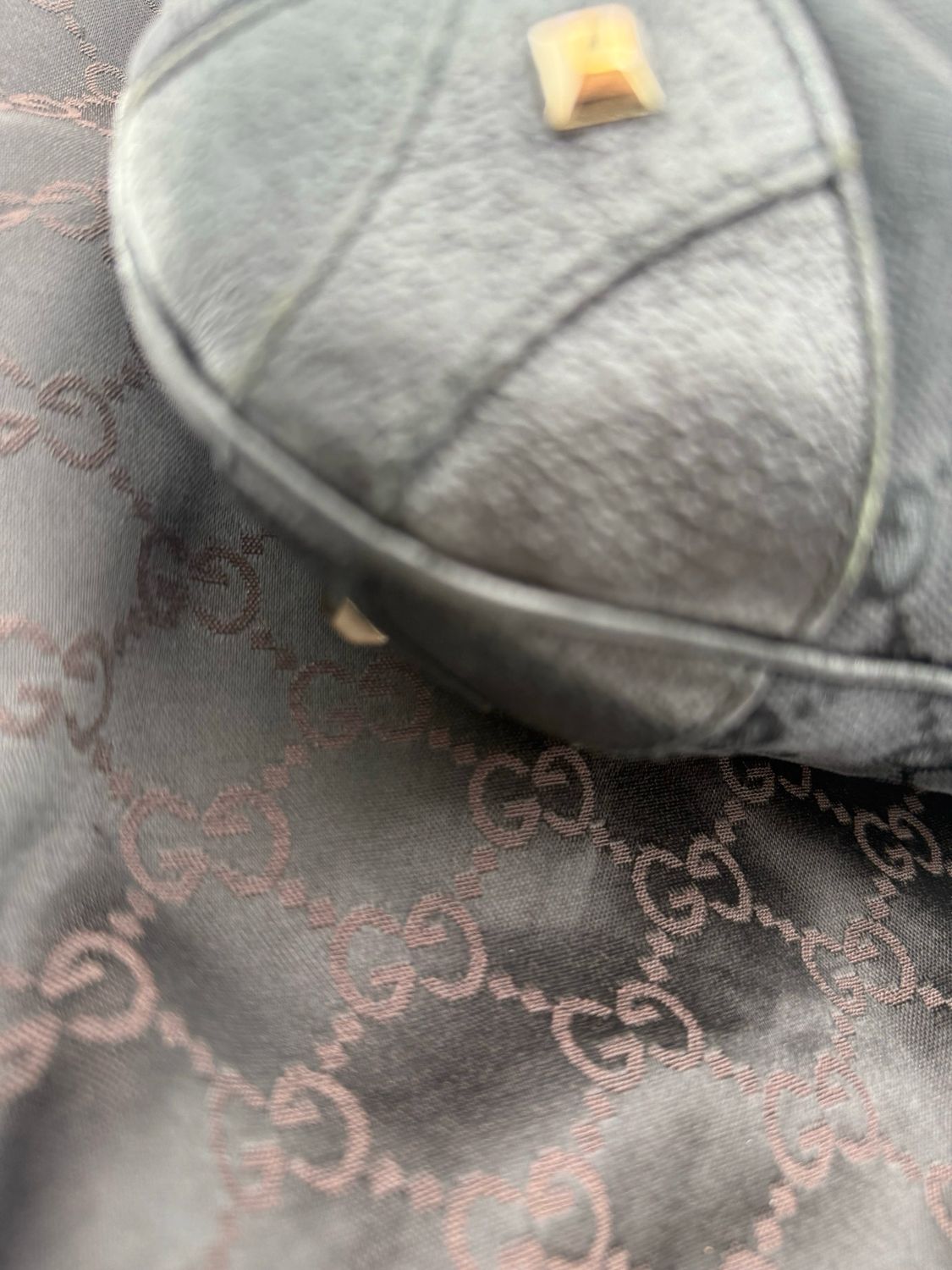 Gucci Vintage Hobo Monogram Jackie Piston Lock Shoulder