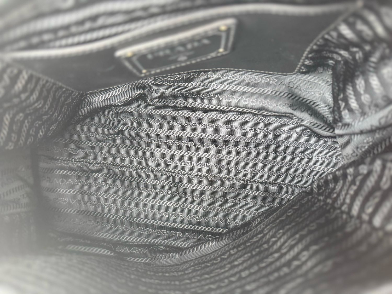 Prada Black Convertible Double Zipper Two Way Messenger Bag