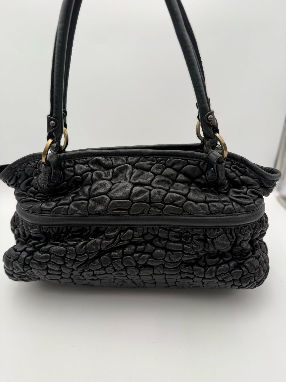 Fendi Bubble Leather Chef Tote Shoulder Bag