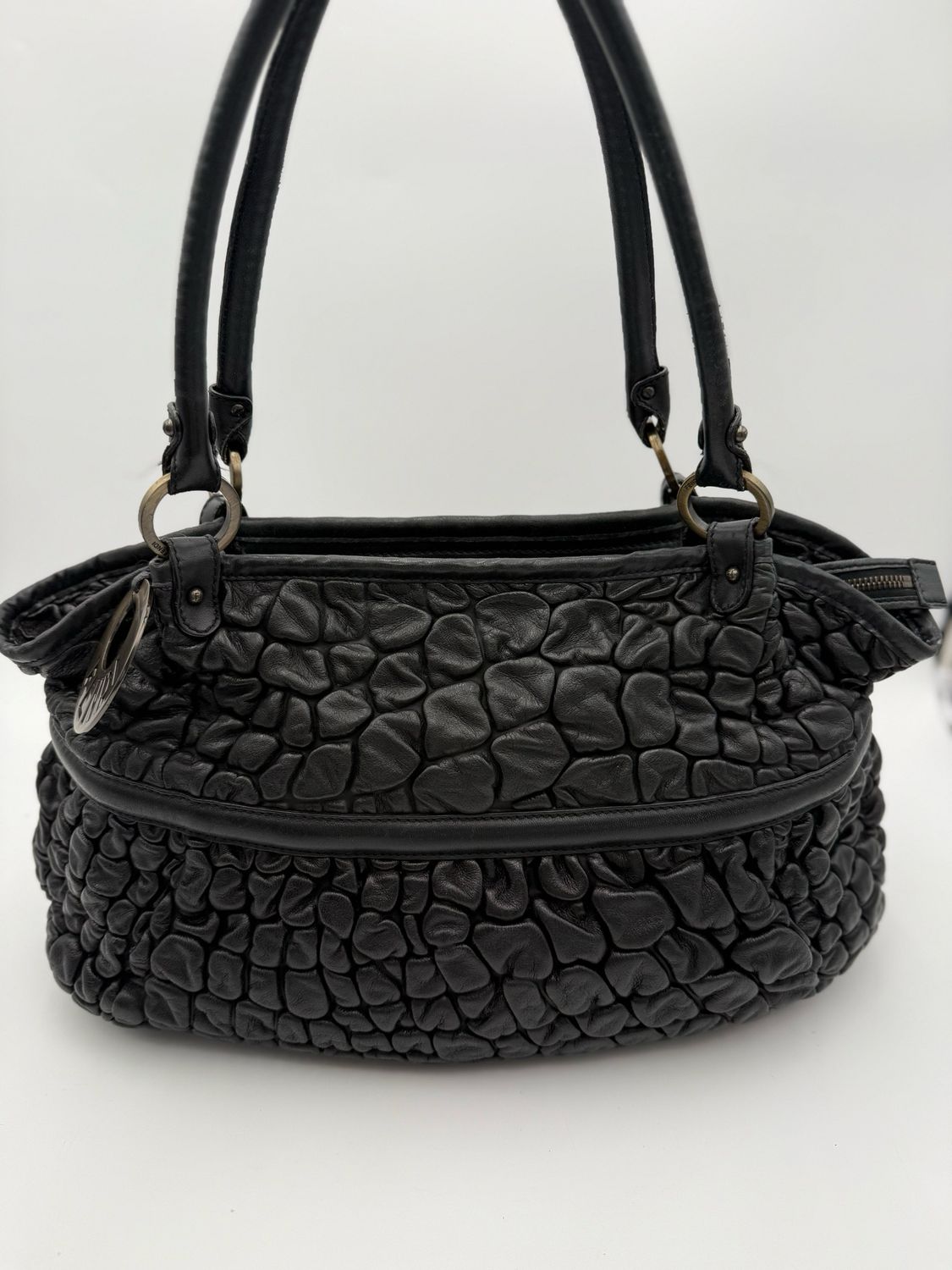 Fendi Bubble Leather Chef Tote Shoulder Bag