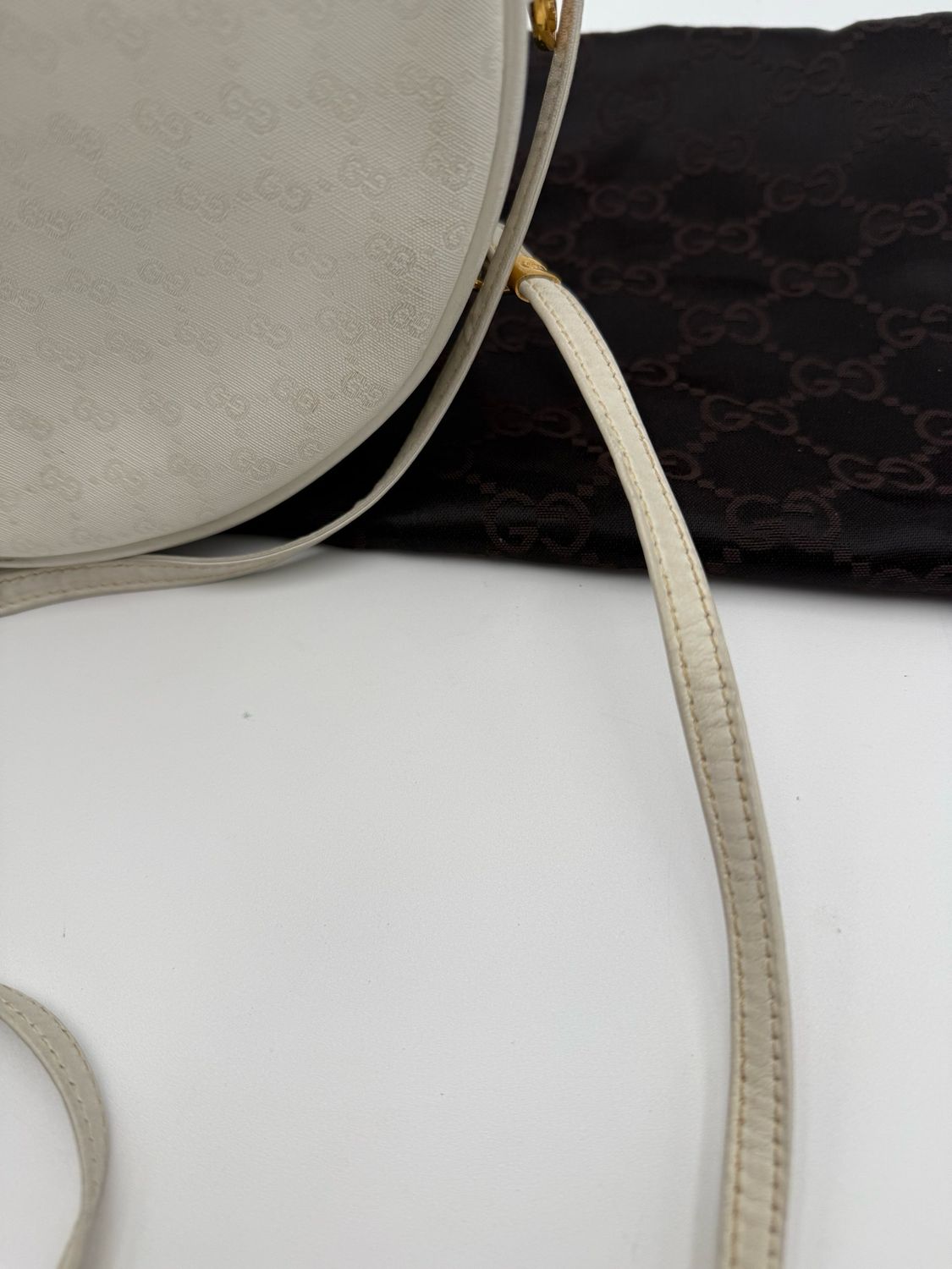 Gucci Vintage Supreme Canteen Tambourine Round Crossbody Bag