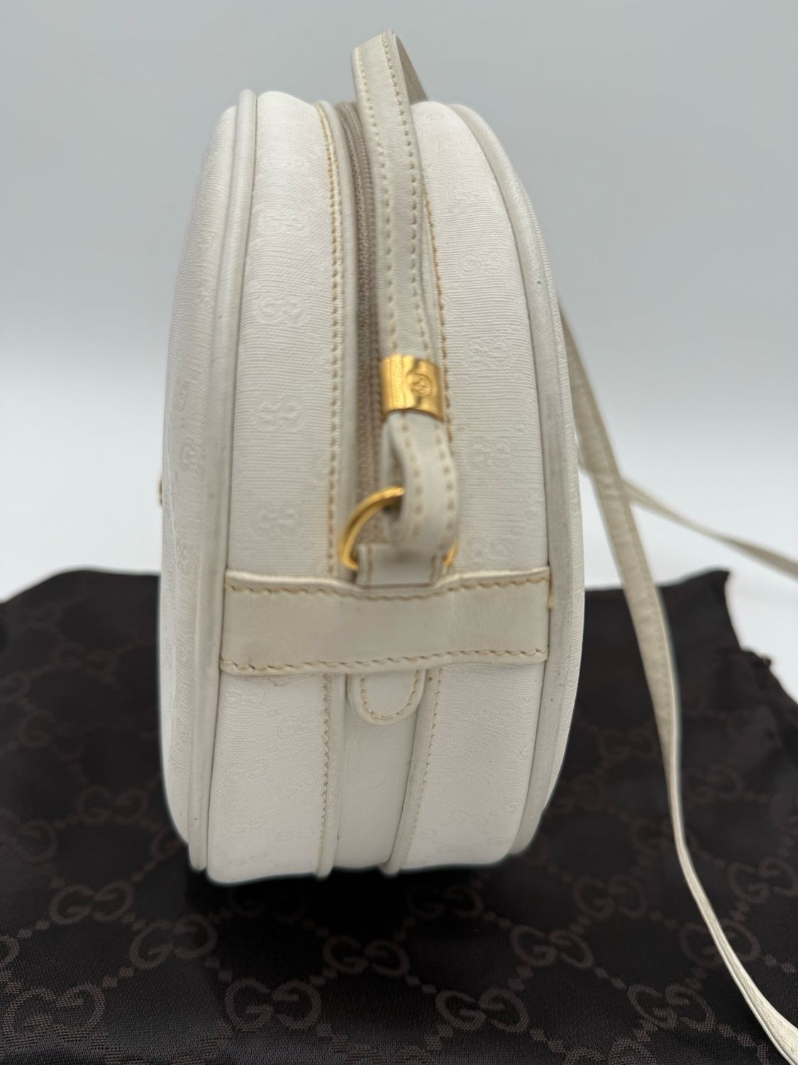 Gucci Vintage Supreme Canteen Tambourine Round Crossbody Bag