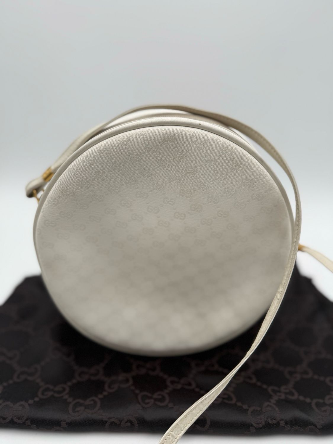 Gucci Vintage Supreme Canteen Tambourine Round Crossbody Bag