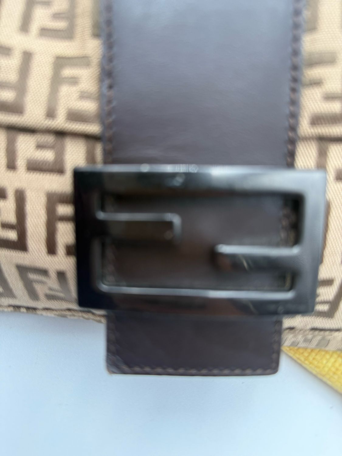 Fendi Zucchino Hobo Flap Shoulder Bag