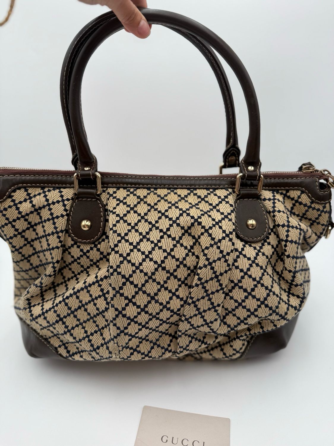Gucci Sukey Large Diamante Messenger Crossbody Zipper