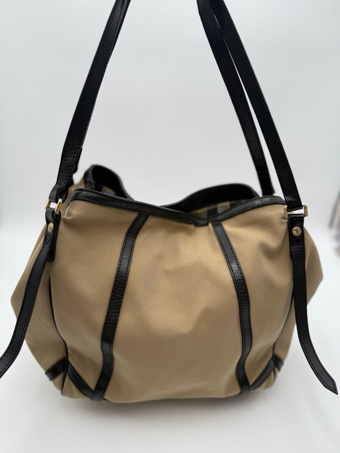 Burberry Canterbury Tote Shoulder Bag Canvas