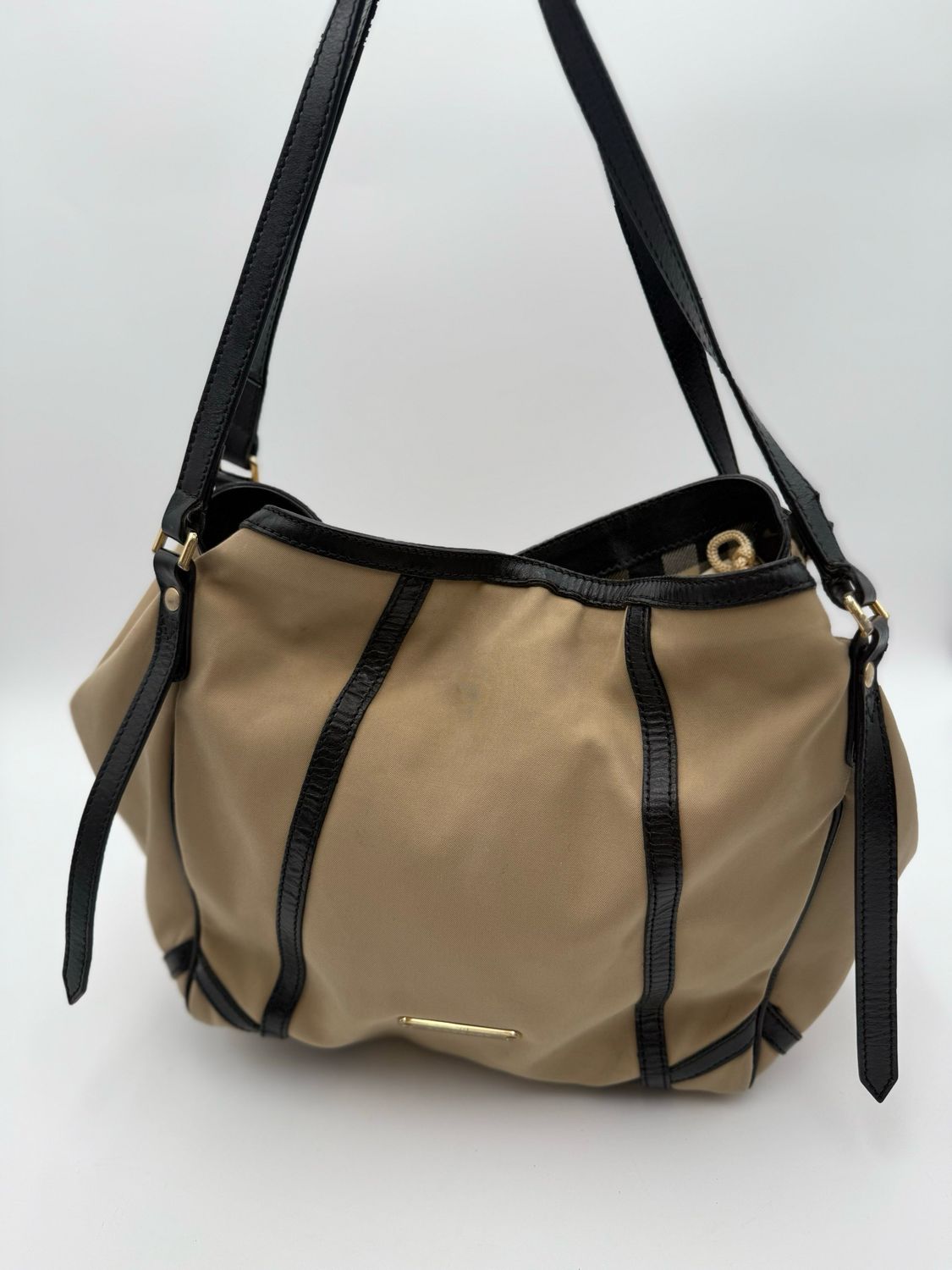 Burberry Canterbury Tote Shoulder Bag Canvas