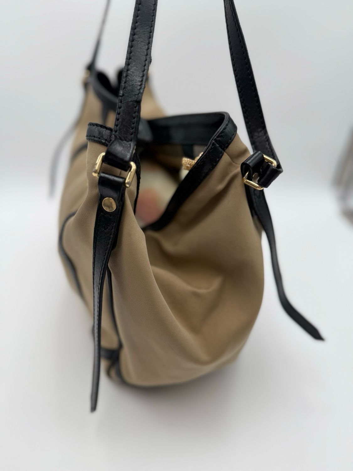 Burberry Canterbury Tote Shoulder Bag Canvas
