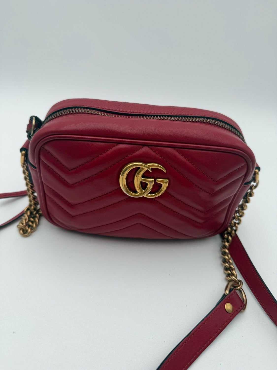 Gucci Marmont Mini Red Crossbody Messenger
