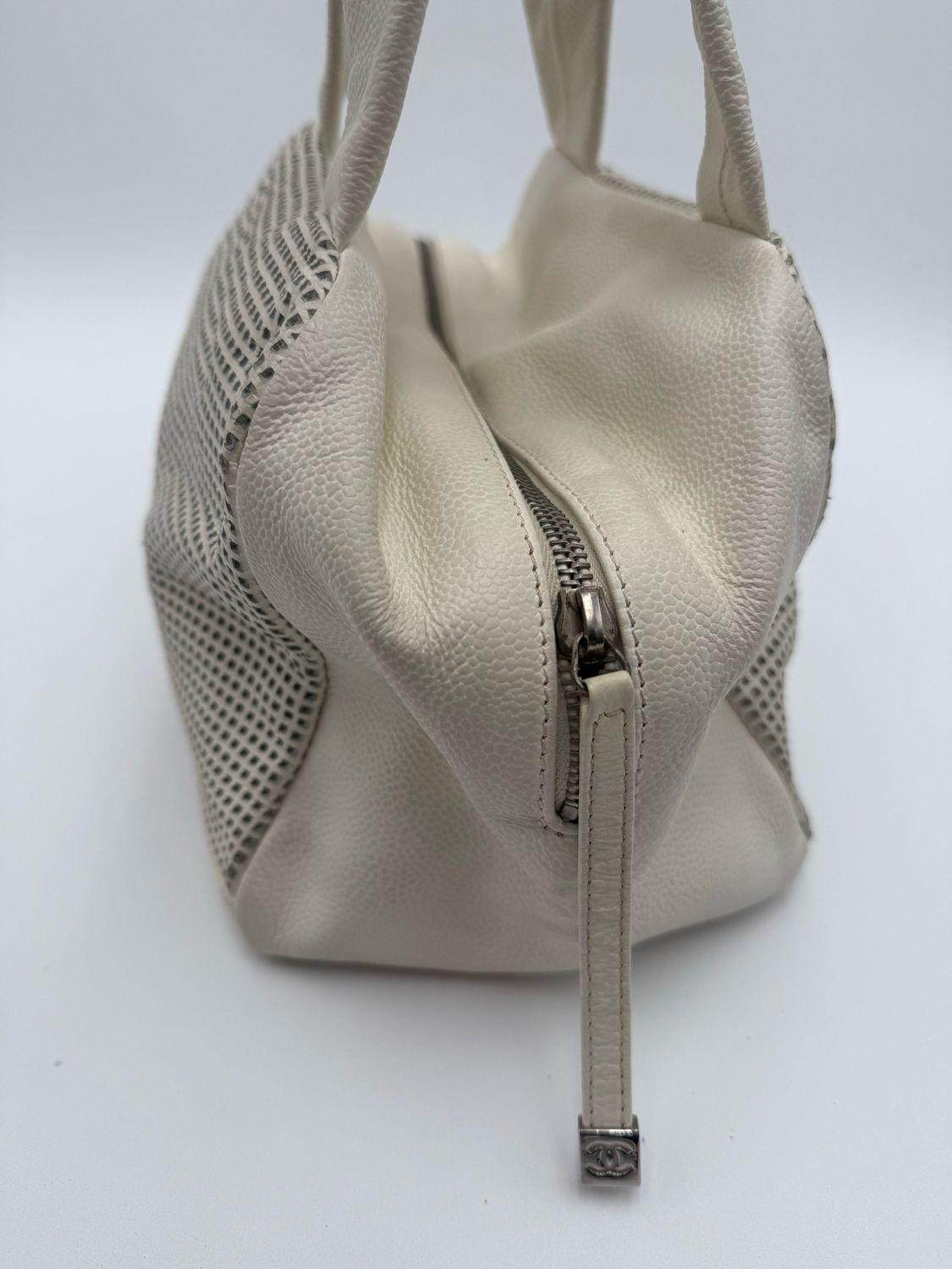 Chanel Perforated Small Bowler Handbag Satchel