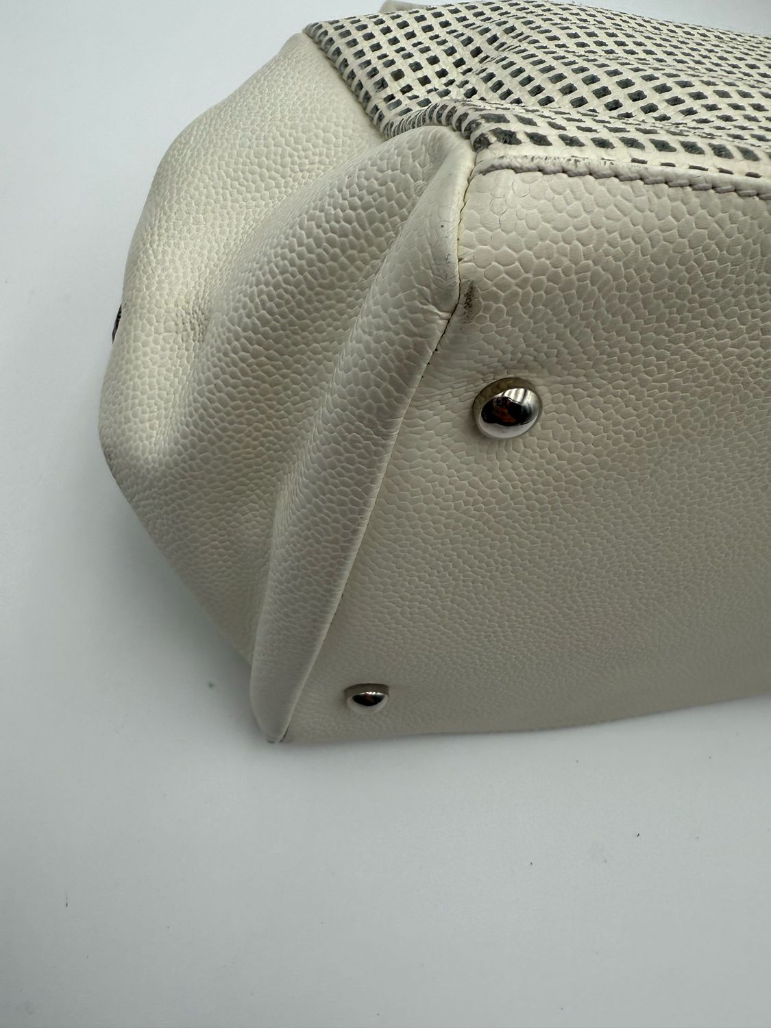 Chanel Perforated Small Bowler Handbag Satchel