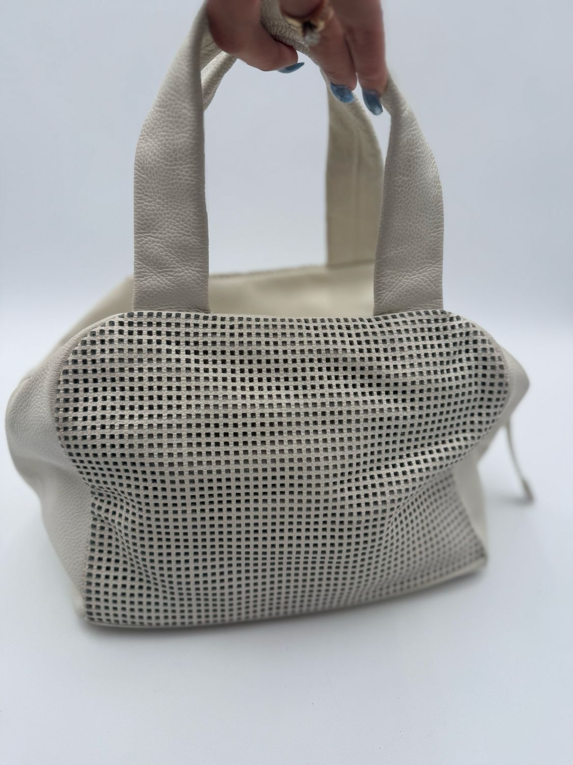 Chanel Perforated Small Bowler Handbag Satchel